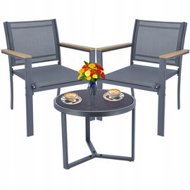 KOMPLET ZESTAW KRZESŁA STOLIK OGRODOWY TARASOWY BALKONOWY MEBLE UNIWERSALNE