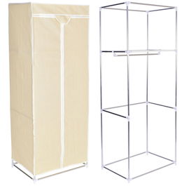 SZAFA TEKSTYLNA Z PÓŁKĄ FELA BEŻ LEKKA SKŁADANA POJEMNA