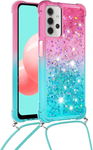 Etui Case plecki do Samsung Galaxy A32 płynny brokat brokatowe z sznurkiem