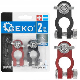 GEKO Klemy aluminiowe do akumulatora 2el. G02406
