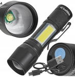 Latarka mini - taktyczna LED COB 10W 500mAh 500lm IPX5 K02005
