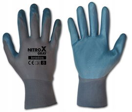 Rękawice Bradas r. 8 RWNGY8 Rękawice ochronne NITROX GRAY nitryl, rozmiar 8