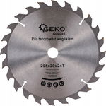 Tarcza widiowa do drewna Geko 205x20 mm G00095 TARCZA TNĄCA 205X20X24
