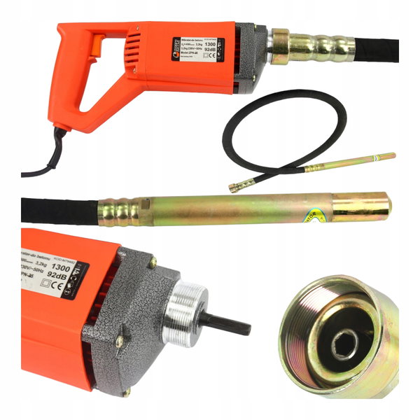WIBRATOR ZAGĘSZCZARKA DO BETONU 1250W + BUŁAWA 2M M79492