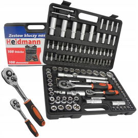 ZESTAW KLUCZY NASADOWYCH G10151 Zestaw 108-elementowy kluczy nasadowych