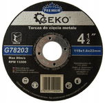 Tarcza do cięcia metalu 115x22,2 mm G78203 Tarcza GEKO PREMIUM 115x1.6 Inox
