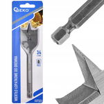 WIERTŁO DO DREWNA HEX 1/4" 34 MM ŁOPATKOWE PIÓRKOWE 152mm G37321
