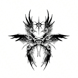 TATUAŻ TYMCZASOWY JEDNORAZOWY CZARNY DEMONICZNE OKO