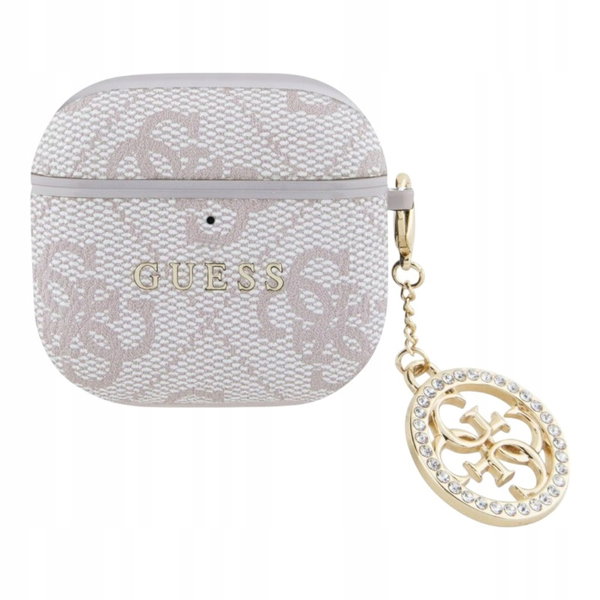 Guess 4G Strass Charm - Etui AirPods 4 (różowy)