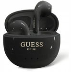 Guess Glossy Słuchawki Bluetooth TWS + etui ładujące (czarny)