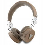 Guess Grained Classic - Bezprzewodowe słuchawki nauszne Bluetooth ENC (brąz