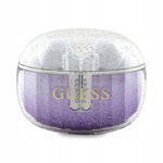 Guess Glitter Gradient Słuchawki Bluetooth TWS + etui ładujące (fioletowy)