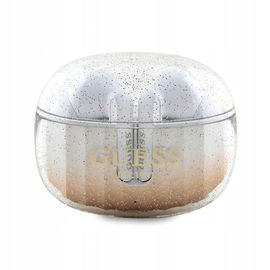 Guess Glitter Gradient - Słuchawki Bluetooth TWS + etui ładujące (złoty)