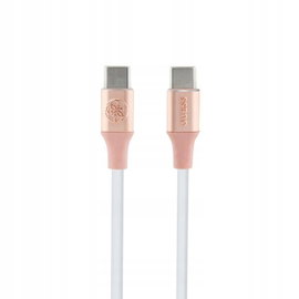 Guess Ebossed Logo - Kabel USB-C do USB-C Fast Charging 1.5m (różowy)