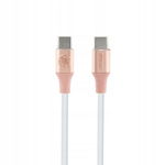 Guess Ebossed Logo - Kabel USB-C do USB-C Fast Charging 1.5m (różowy)