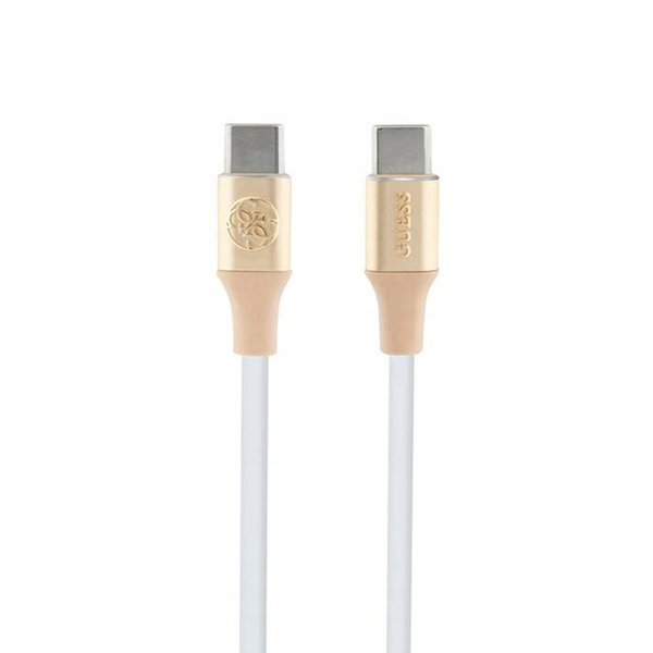 Guess Ebossed Logo - Kabel USB-C do USB-C Fast Charging 1.5m (złoty)