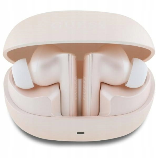 Guess Słuchawki Bluetooth TWS ANC & ENC + etui ładujące (różowy)
