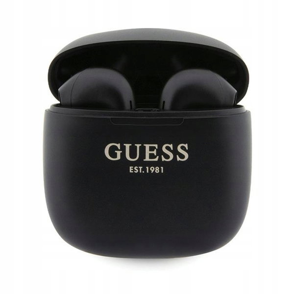 Guess True Wireless - Słuchawki TWS + etui ładujące (czarny)