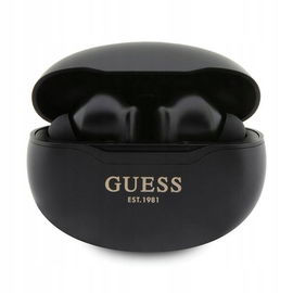 Guess True Wireless Classic EST - Słuchawki TWS + etui ładujące (czarny)