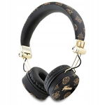 Guess Peony Script - Bezprzewodowe słuchawki nauszne Bluetooth ENC (czarny)