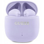 Guess Printed Classic - Słuchawki Bluetooth TWS + etui ładujące (fioletowy)