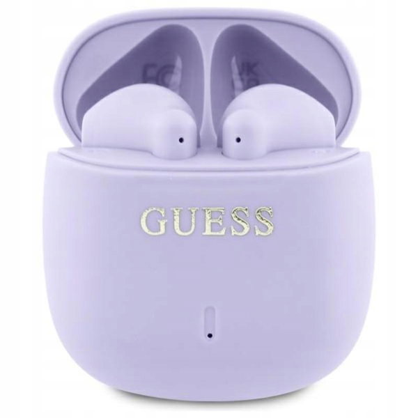 Guess Printed Classic - Słuchawki Bluetooth TWS + etui ładujące (fioletowy)