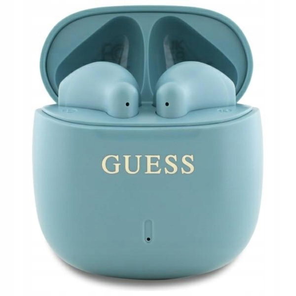 Guess Printed Classic - Słuchawki Bluetooth TWS + etui ładujące (turkusowy)