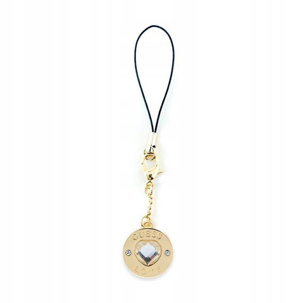 Guess Phone Strap Heart Diamond Charm with Rhinestones