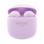 Guess True Wireless Script Logo BT5.3 - Słuchawki TWS + etui ładujące (fiol