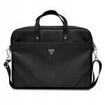 Guess Saffiano Triangle Logo Computer Bag - Torba na notebooka 16” (czarny)
