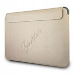 Guess Saffiano Script Computer Sleeve - Etui na notebooka 13" (złoty)