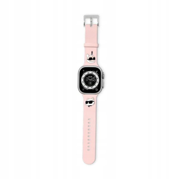 Karl Lagerfeld 3D Rubber - Pasek do Apple Watch 38/40/41 mm (różowy)