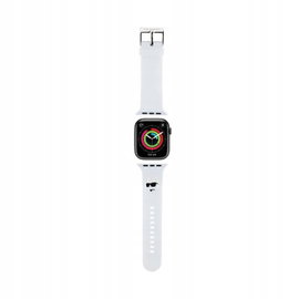 Karl Lagerfeld 3D Rubber - Pasek do Apple Watch 42/44/45/49 mm (biały)