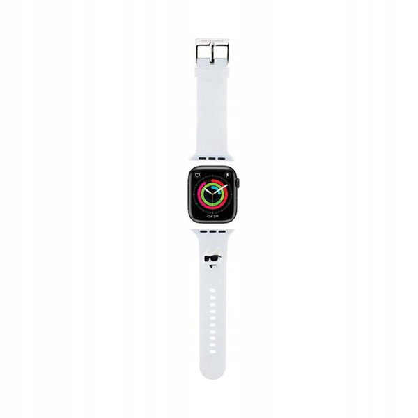 Karl Lagerfeld 3D Rubber - Pasek do Apple Watch 42/44/45/49 mm (biały)