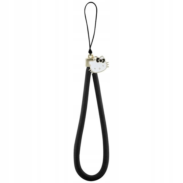 Hello Kitty Nylon Cord Kitty Head - Zawieszka do telefonu (czarny)