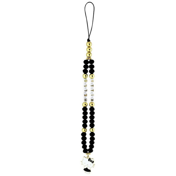 Hello Kitty Pearls and Beads Kitty Charm - Zawieszka do telefonu (czarny)