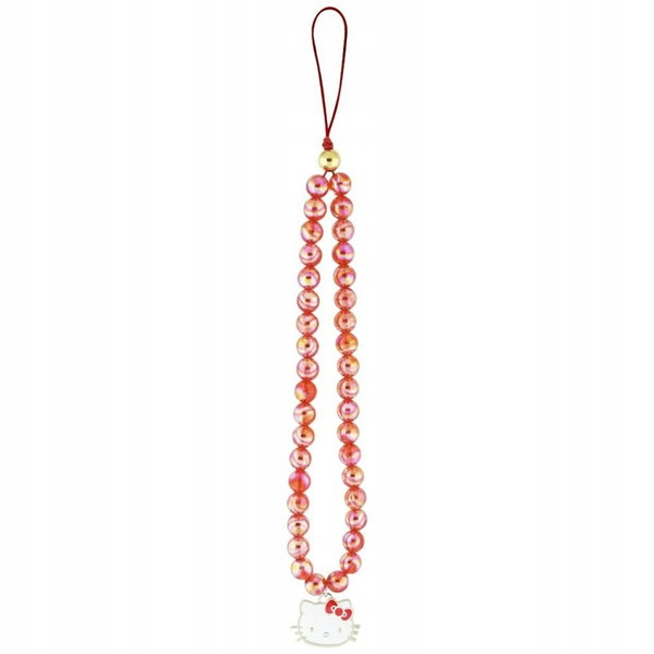 Hello Kitty Pearls Kitty Head - Zawieszka do telefonu (czerwony)