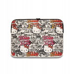 Hello Kitty Zip PU Tags Graffiti Sleeve - Etui na notebooka 13" / 14" (beżo