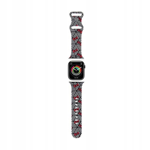 Hello Kitty Silicone Bows & Stripes Pasek do Apple Watch 38/40/41 mm czarny
