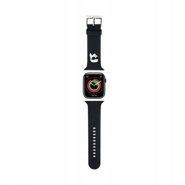 Karl Lagerfeld 3D Rubber Pasek do Apple Watch 42/44/45/49 mm (czarny)