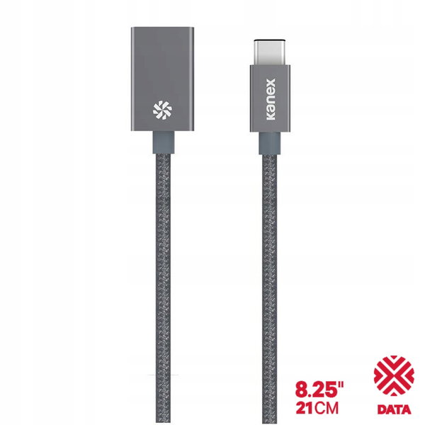 Kanex przejściówka DuraBraid Aluminium z USB-C na USB 3.0 typ A Space Grey