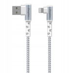 Kabel gamingowy USB-A do Lightning 90° certyfikat MFi 2m (Biały)