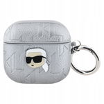 Karl Lagerfeld Monogram Karl Head - Etui AirPods 4 (srebrny)