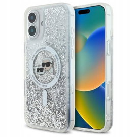 Karl Lagerfeld Liquid Glitter Karl & Choupette Head MagSafe - Etui iPhone 1