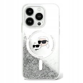 Karl Lagerfeld Liquid Glitter Karl & Choupette Head MagSafe - Etui iPhone 1