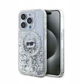 Karl Lagerfeld Liquid Glitter Choupette Head MagSafe - Etui iPhone 13 Pro M