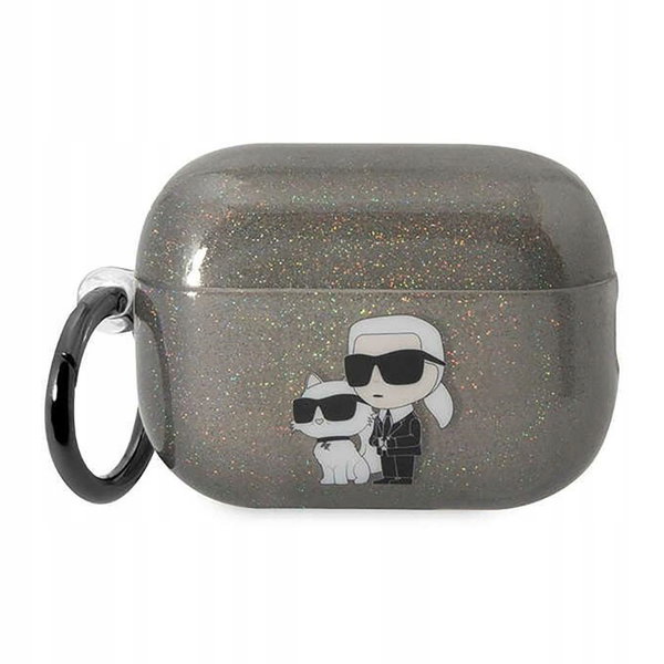 Karl Lagerfeld Glitter NFT Karl & Choupette - Etui AirPods Pro 2 (czarn