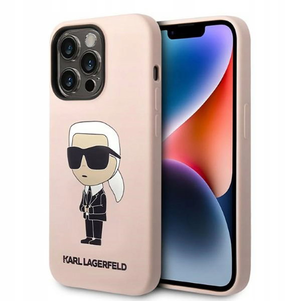 Karl Lagerfeld Silicone NFT Ikonik MagSafe Etui iPhone 14 Pro Max (różowy)