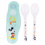 Mickey Mouse - Łyżeczka do karmienia 2 szt + etui