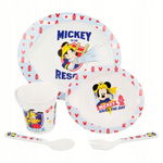 Mickey Mouse Duży zestaw naczyń do mikrofali 5 szt